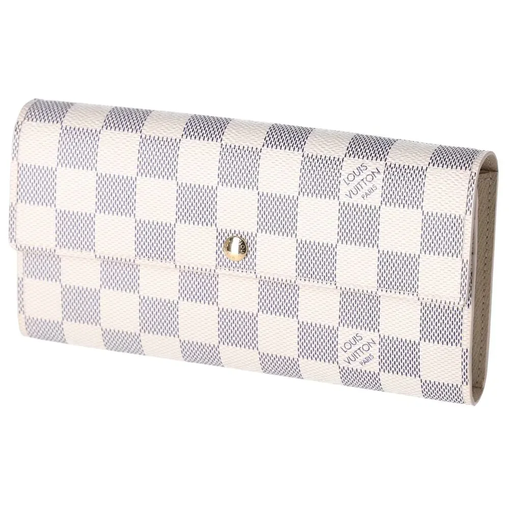 Louis Vuitton Sarah Envelope Wallet Damier Azur Beige